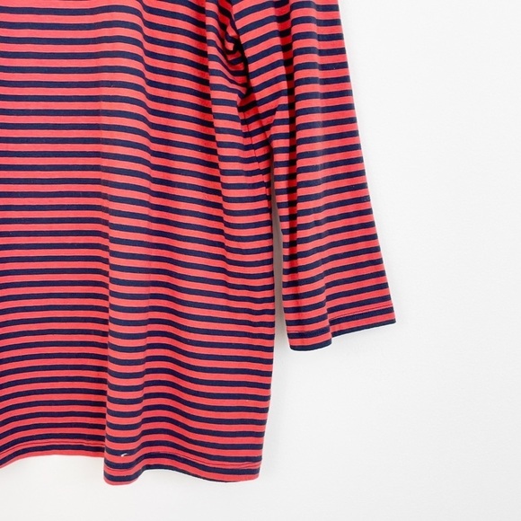 Anthropologie T.L.A Red Cotton Blend Striped Long Sleeves Top Size X-Large - Picture 6 of 15